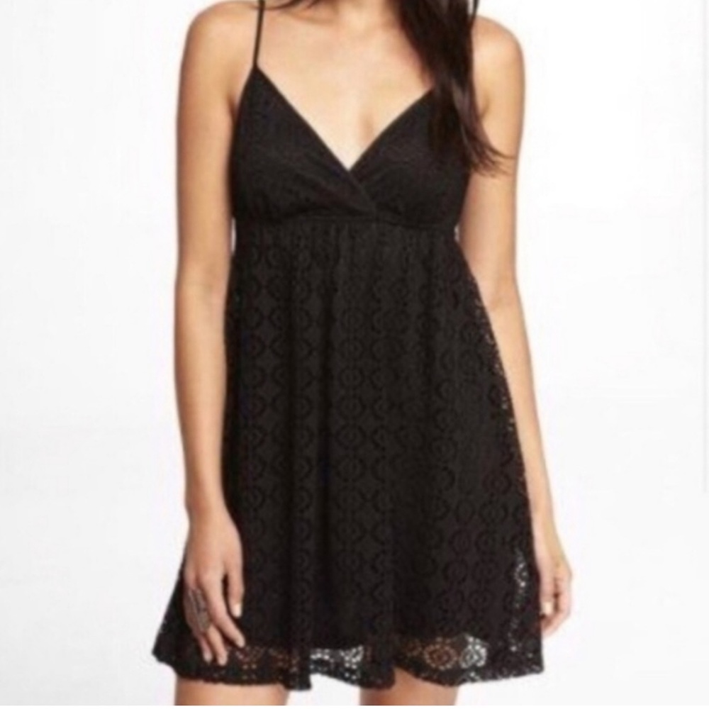 Express eyelet mini dress